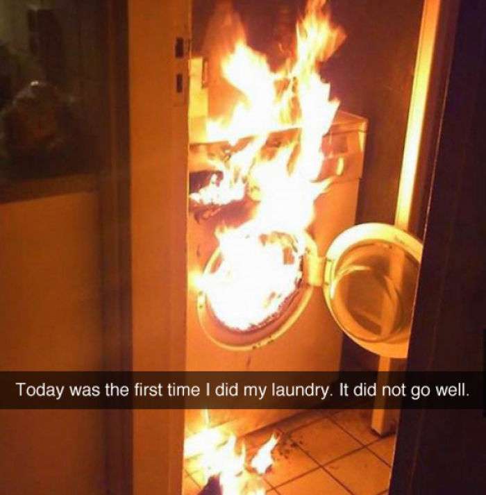 dryer on fire